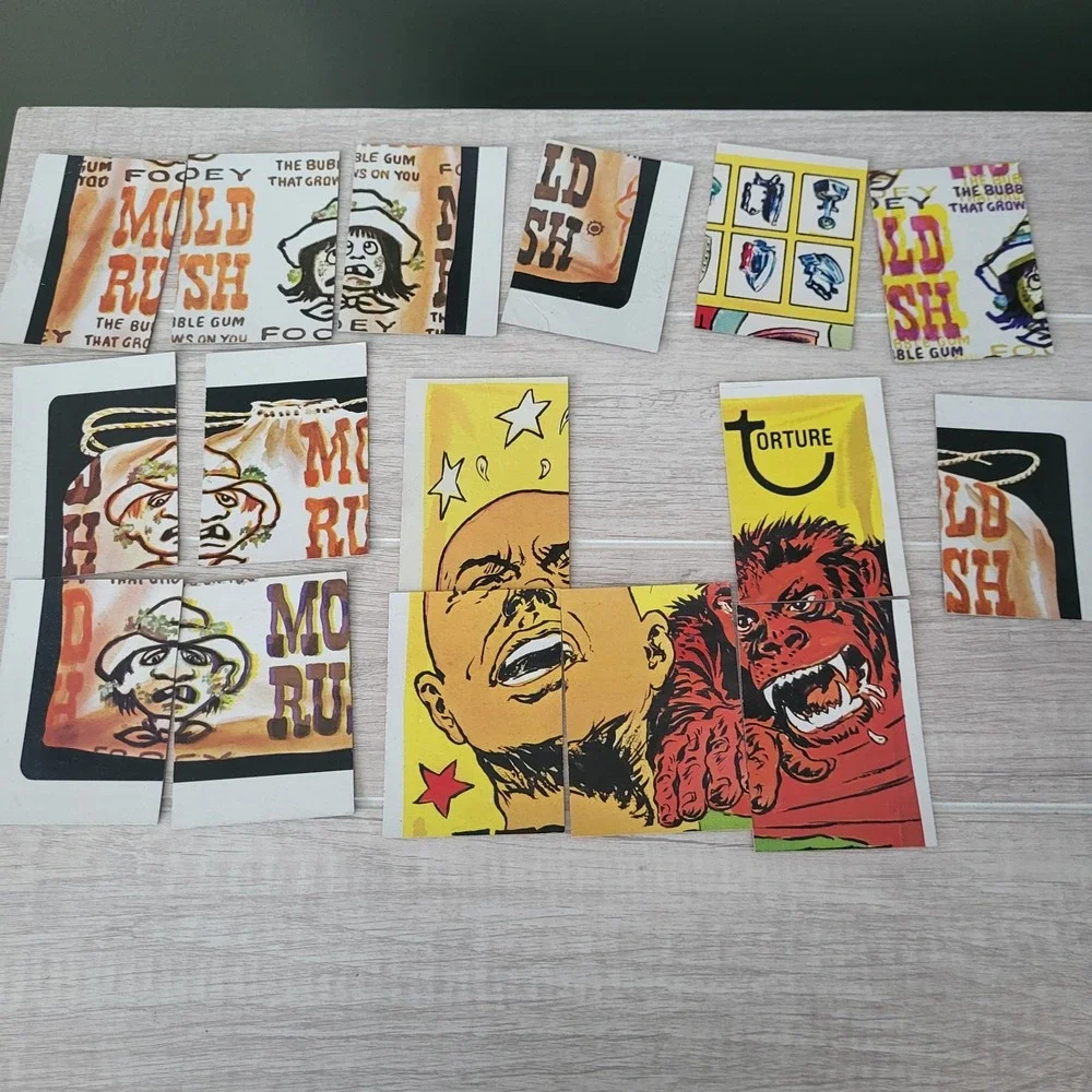 Vintage Mixed Lot 1974 Wacky Packages Cards 16 Total